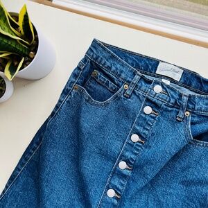 A New Day denim skirt buttons size 2 (small)